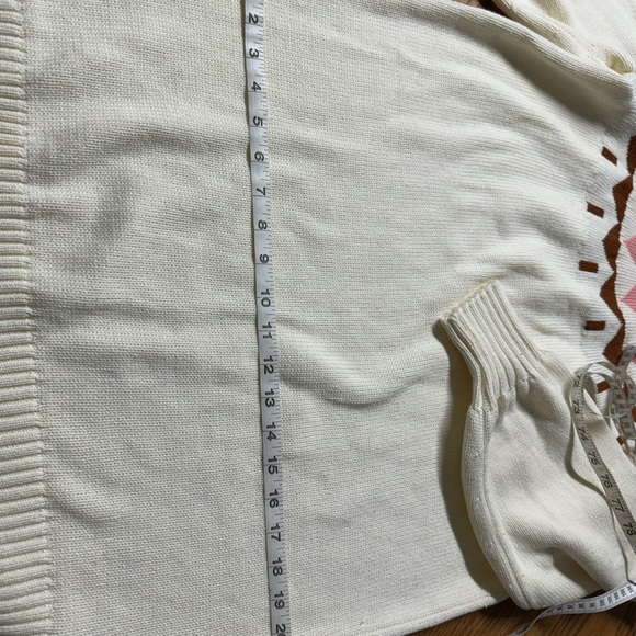 Free Assembly Fair Isle Sweater Turtleneck Mini Dress Women’s Cotton Wool Size L - Picture 9 of 11